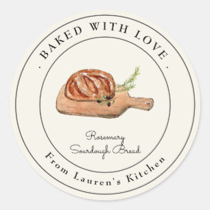 Elegante zuurdesem brood bakken etiketten