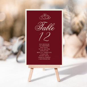 Elegante Zwaan Dieprode Tafel Stoelen Chart kaarte Kaart