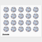 Elegante Zwaan - Dierenpatroon Illustratie Ronde Sticker (Vel)
