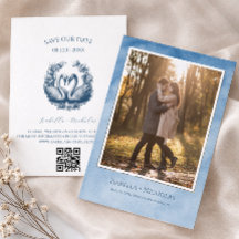 Elegante Zwaan Foto Save the Date Kaart
