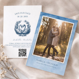 Elegante Zwaan Foto Save the Date Kaart