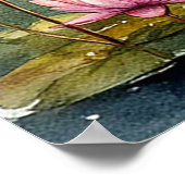 Elegante zwaan glijden in rustige vijver poster (Hoek)