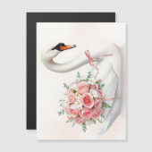 Elegante Zwaan met Rozen (Voorkant / Achterkant)