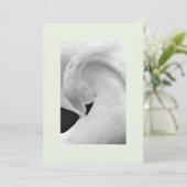 Elegante zwaan uitnodigingen 5x7 voor bruiloft etc (Staand voorkant)