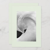 Elegante zwaan uitnodigingen 5x7 voor bruiloft etc (Voorkant / Achterkant)