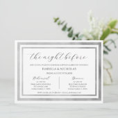 Elegante Zwaan Wedding Repetitie Diner Uitnodigen Kaart (Staand voorkant)