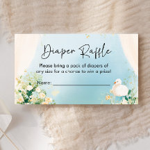 Elegante Zwanen Baby Shower Luier Raffle