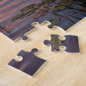 Elegante zwanen bij zonsondergang legpuzzel (Zijkant)