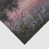 Elegante zwanen bij zonsondergang tissuepapier (Detail)