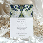 Elegante zwanen bruiloft uitnodiging Walter Crane<br><div class="desc">Deze huwelijksuitnodiging is een knipoog naar de elegantie en romance van Walter Crane's "Iris and Rush", met een paar edele zwanen in een harmonieus ontwerp. Het witte en gouden detail van de zwanen, geplaatst tegen een rijke blauwe achtergrond, weerspiegelt de genade van het kunstwerk van Crane, perfect om een unie...</div>