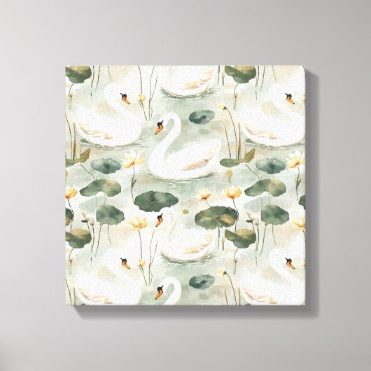 Elegante zwanen canvas afdruk (Voorkant)