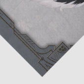 Elegante zwanen die samen een hart vormen. tissuepapier (Detail)