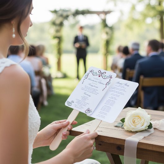 Elegante Zwanen Huwelijksplechtigheid Programma Wa Handwaaier