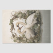 Elegante zwanen  Victoriaans Boho Tissuepapier (Voorkant)