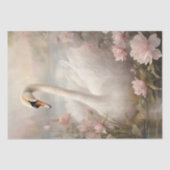 Elegante Zwanenmeer Roze Water Lily Floral Tissuepapier (Voorkant)