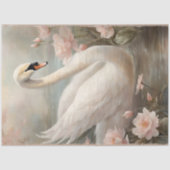 Elegante Zwanenmeerbloem w Roze Waterlelie Tissuepapier (Voorkant)