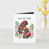 Elegante zwangere moeder tekst voor elk doel kaart (Gele Bloem)