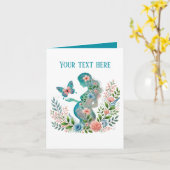 Elegante zwangere moeder tekst voor elk doel kaart (Gele Bloem)