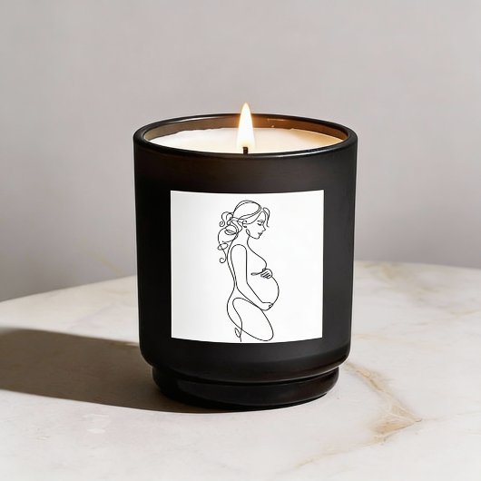 Elegante zwangerschapslijn kunst minimalistische S Ronde Sticker