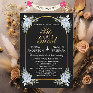Elegante zwart en goud bruiloft magneet gunsten