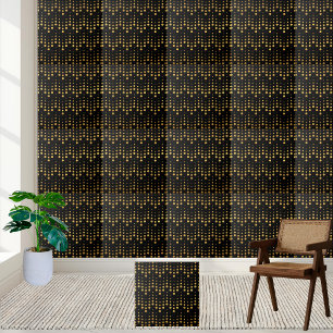 Elegante zwart en goud geometrische zeshoek Tegel Tegeltje