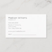 Elegante zwart en goud glitter make-up visitekaartje (Achterkant)