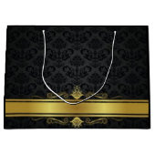 Elegante Zwart en Goud Grote Cadeautas (Voorkant)