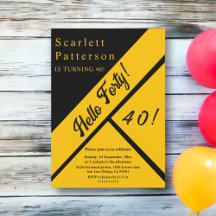 Elegante zwart en goud luxe chique 40e verjaardag