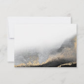 Elegante Zwart en Goud Marmer RSVP Maaltijd Select (Achterkant)