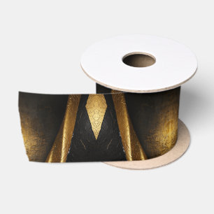 Elegante zwart en goud perfecte afwerking touch satijnen lint
