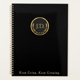 Elegante zwart en goud planner