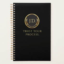 Elegante zwart en goud planner