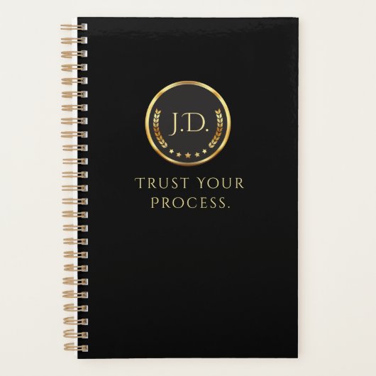 Elegante zwart en goud planner (Voorkant)
