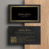 Elegante zwart en goud QR code luxe Visitekaartje