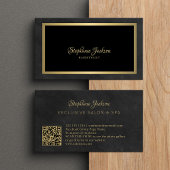 Elegante zwart en goud QR code luxe Visitekaartje