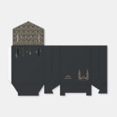 Elegante zwart en goud Ramadan Kareem geschenkdoos Bedankdoosjes (Uitgevouwen)