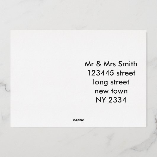 Elegante zwart en goud RSVP bruiloft acceptatie Folie Uitnodiging (Achterkant)