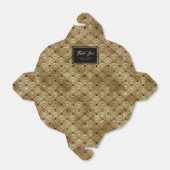 Elegante zwart en goud Seashell Schalen Dank u Bedankdoosjes (Uitgevouwen)