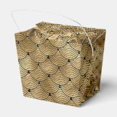 Elegante zwart en goud Seashell Schalen Dank u Bedankdoosjes (Achterkant)