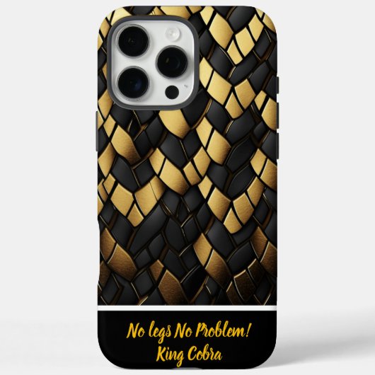 Elegante zwart en goud slangenhuid patroon textuur Case-Mate iPhone case (Achterkant)