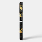 Elegante zwart en goud slangenhuid patroon textuur Case-Mate iPhone case (Achterkant / Links)