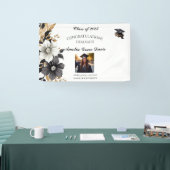 Elegante zwart en gouden Afstuderen banner (Beurs)