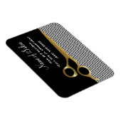Elegante zwart en gouden Chevrons Haarsalon Magneet (Rechterzijde)
