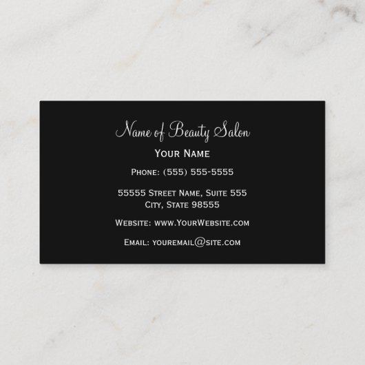 Elegante zwart en gouden Chevrons Haarsalon Visitekaartje (Achterkant)