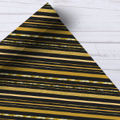 Elegante zwart en gouden folie strepen cadeaupapier