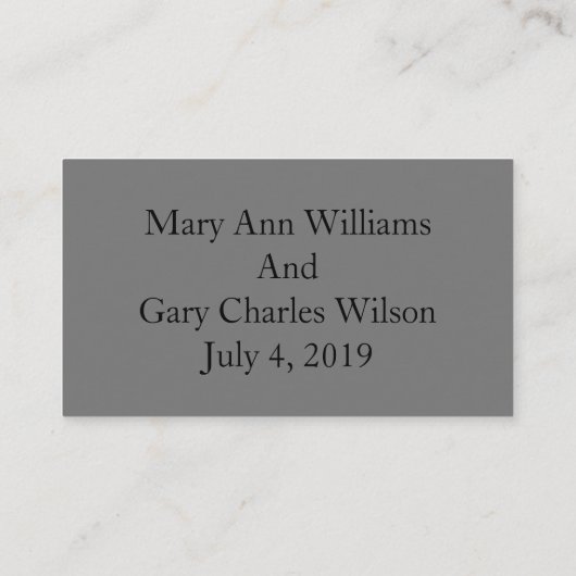 Elegante zwart en grijs Formele bruiloft RSVP Kaar Informatiekaartje (Achterkant)