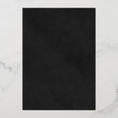 Elegante zwart fluweel textuur imitatie bruiloft folie uitnodiging (Achterkant)