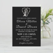 Elegante zwart gotische tot de dood doen ons deel kaart (Staand voorkant)