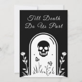 Elegante zwart gotische tot de dood doen ons deel kaart (Achterkant)