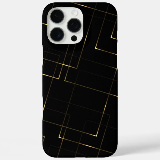 Elegante zwart & goud marmer Case-Mate iPhone case (Achterkant)